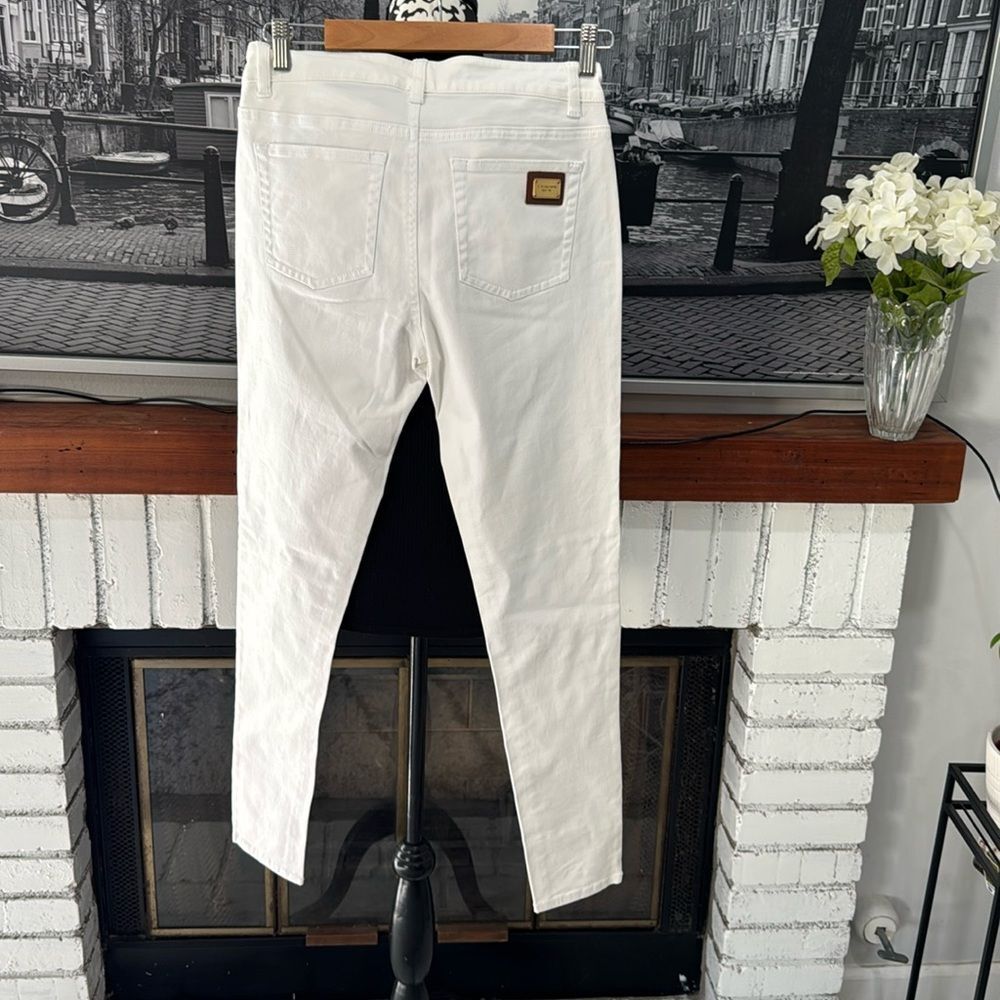 Michael Kors Women's White Skinny Jeans Ankle Stretch size 6 Sexy